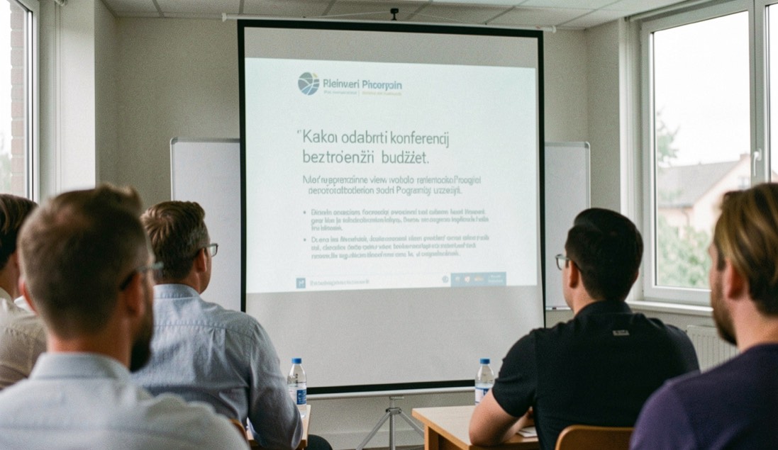 Program konferencije i beleške o troškovima na stolu